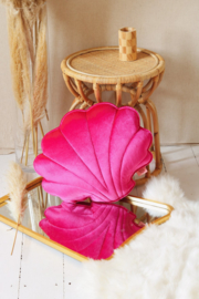 Velvet sierkussen schelp,Fucsia pearl' -MoiMili