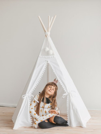 Tipi Tent White - Pom Pom