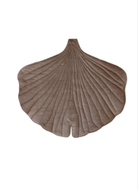 Ginkgo leaf quilted mat "Dark beige"