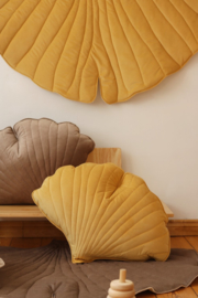 Ginkgo leaf quilted mat "Honey"