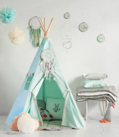 ' Tipi Tent 'Mint Pompom '
