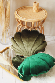 Velvet sierkussen schelp, Khaki pearl' -MoiMili