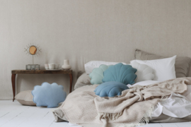 Sierkussen schelp, Baby Blue-MoiMili