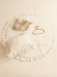 Velvet frills sierkussen , 'White' -MoiMili