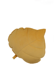 Velvet leaf pillow "honey"