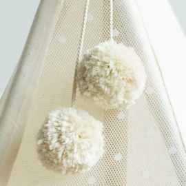 Beige Tipi Pom Poms