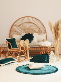 Soft Velvet sierkussen schelp, 'Emerald Green' -MoiMili