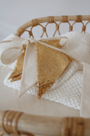 Slinger met pailletten "Gold and Beige"