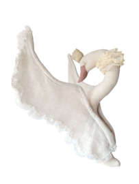 Linen & Lace swan, Beige