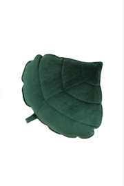 Velvet leaf pillow "green"