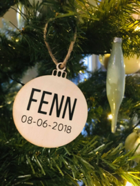 KERSTBAL HOUT | Naam & datum
