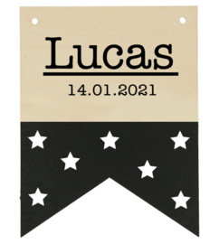 Houten banner