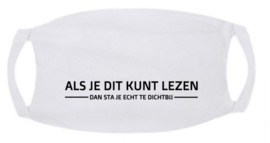 Mondkapje | ALS JE DIT KUNT LEZEN