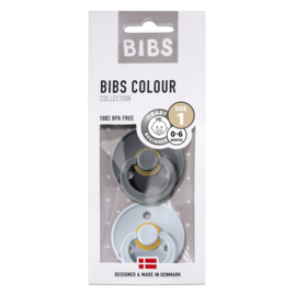 BIBS | DUO Iron/Baby blue (Maat 1)