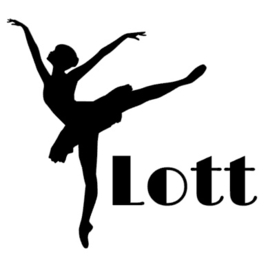 DEURSTICKER | Ballerina met naam