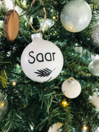KERSTBAL GLAS | Laurierblad