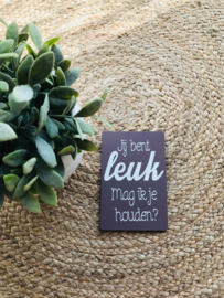 HOUTEN KAART | Jij bent leuk...