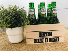 HOUTEN BIERKIST | Gevuld