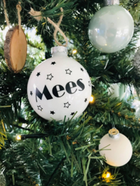 KERSTBAL WIT | Sterretjes