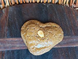 Biologische gevulde Speculaas hart (per stuk verpakt)