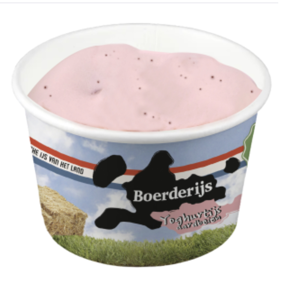 Bio yoghurt aardbei ijs 120 ml