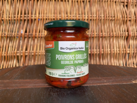 NIEUW Bio gegrilde rode paprika’s 190  gram Demeter