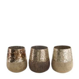Theelichthouder glass Ø10x15cm C/3