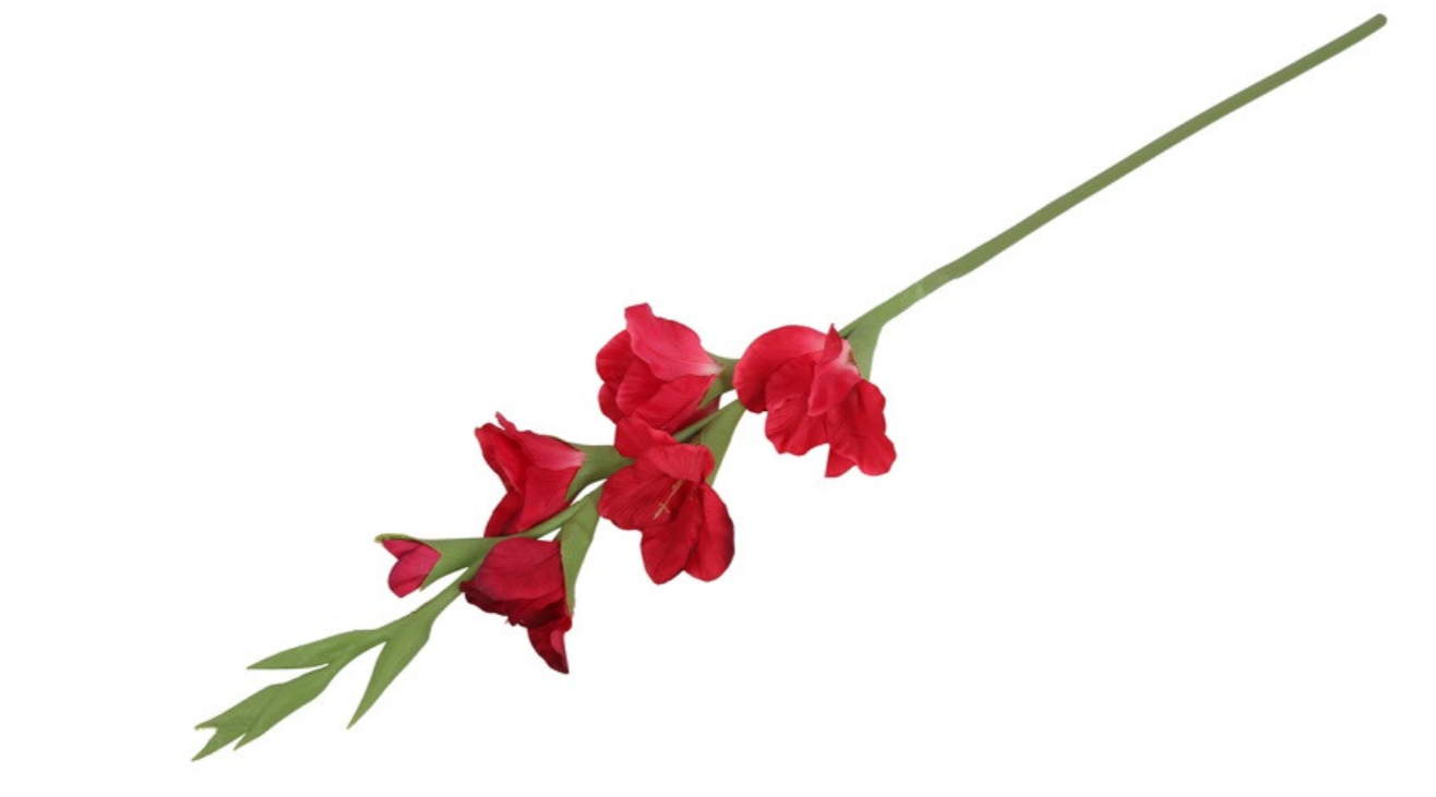 Kunstbloem bloem Gladiolus rood