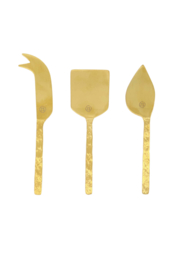 ZUSSS set van 3 kaasmesjes goud