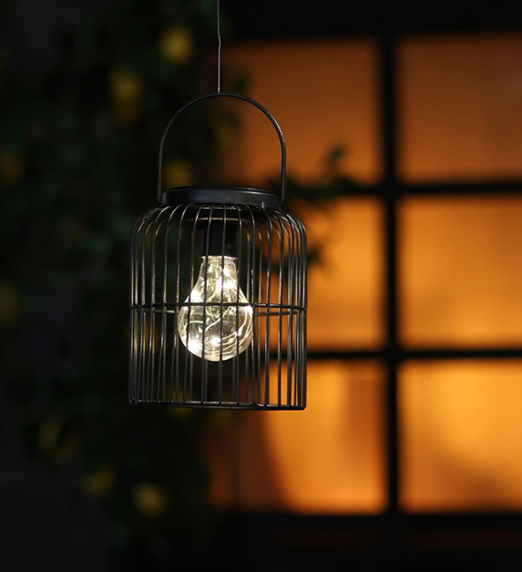 Hanglamp hoog LED solar Arli L anthraciet