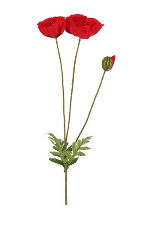 Kunstbloem Papaver rood