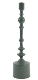 Kandelaar Ø10x42 cm SHEVA glanzend olijf groen