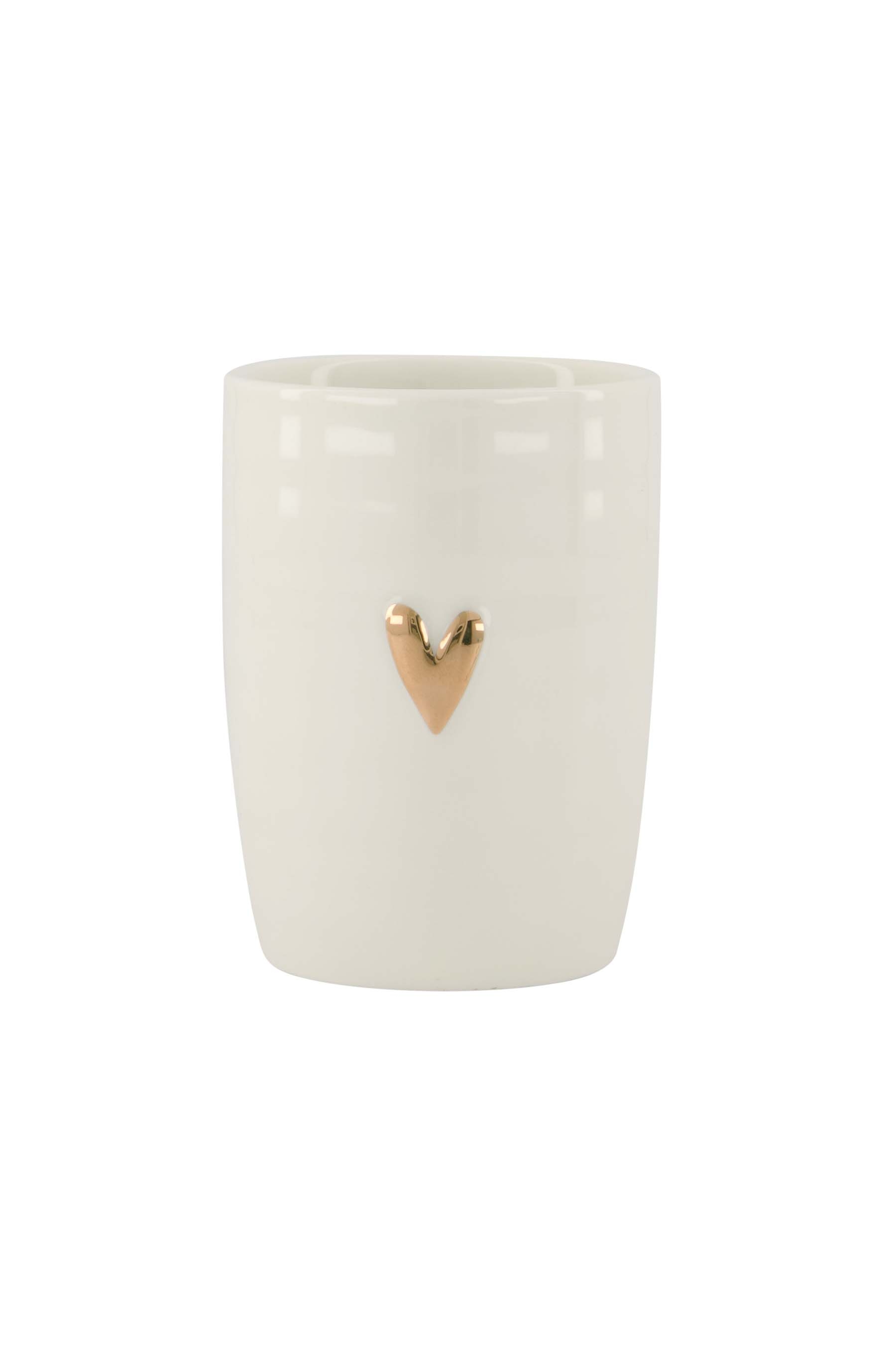 ZUSSS koffiemok hartje wit/goud