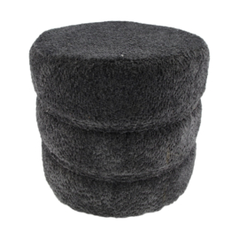 Stool fabric 38x38x35cm zwart