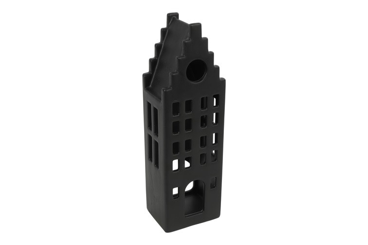 Theelichth Heritage L zwart-L7,2B5,8H23,2CM