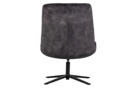 JOB DRAAIFAUTEUIL VELVET ANTRACIET