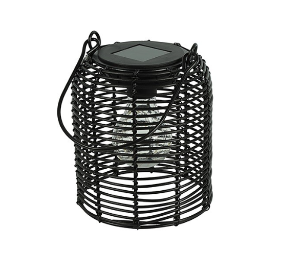 Hanglamp solar LED Dara L zwart