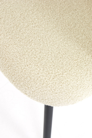 Eetkamerstoel 56x55x79 cm ELYNA teddy licht beige-mat zwart