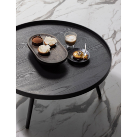 Mesa bijzettafel L hout zwart 34xØ60