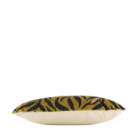 Cushion square leaf print cotton