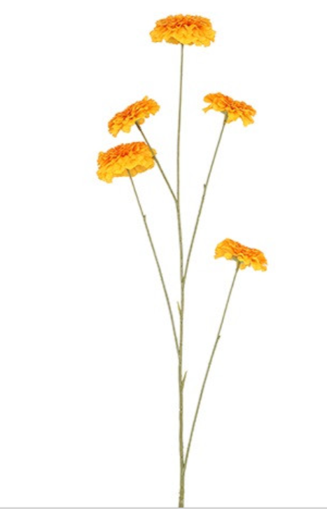 Kunstbloem bloem Zinnia geel