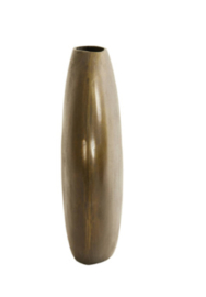 Vaas deco 42x7x42 cm POSITANO ovaal plat antiek brons