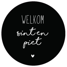 Gave onderzetter welkom sint en piet zwart