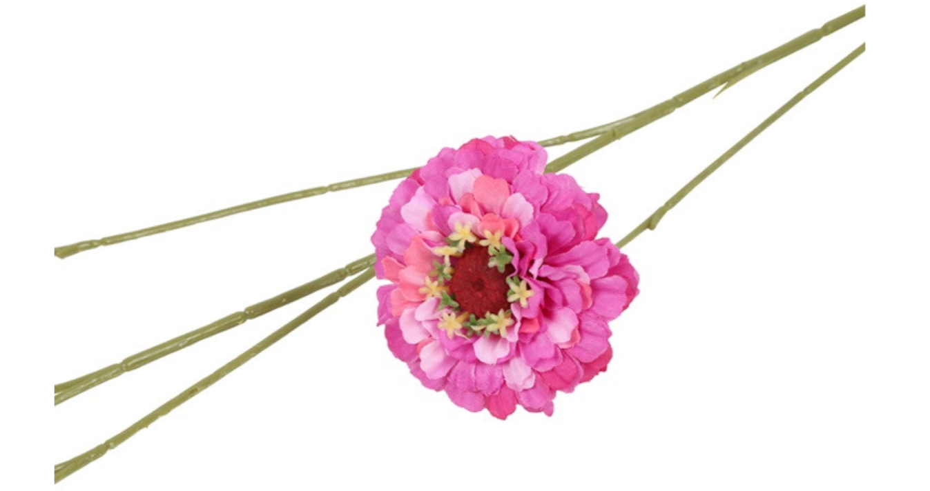 Kunstbloem bloem Zinnia paars