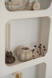 ZUSSS keramieken kandelaar beige