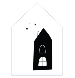 Huisje pakhuis wit 40cm