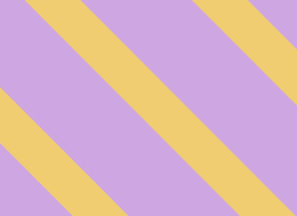 Placemat diagonale strepen geel paars 29x38cm