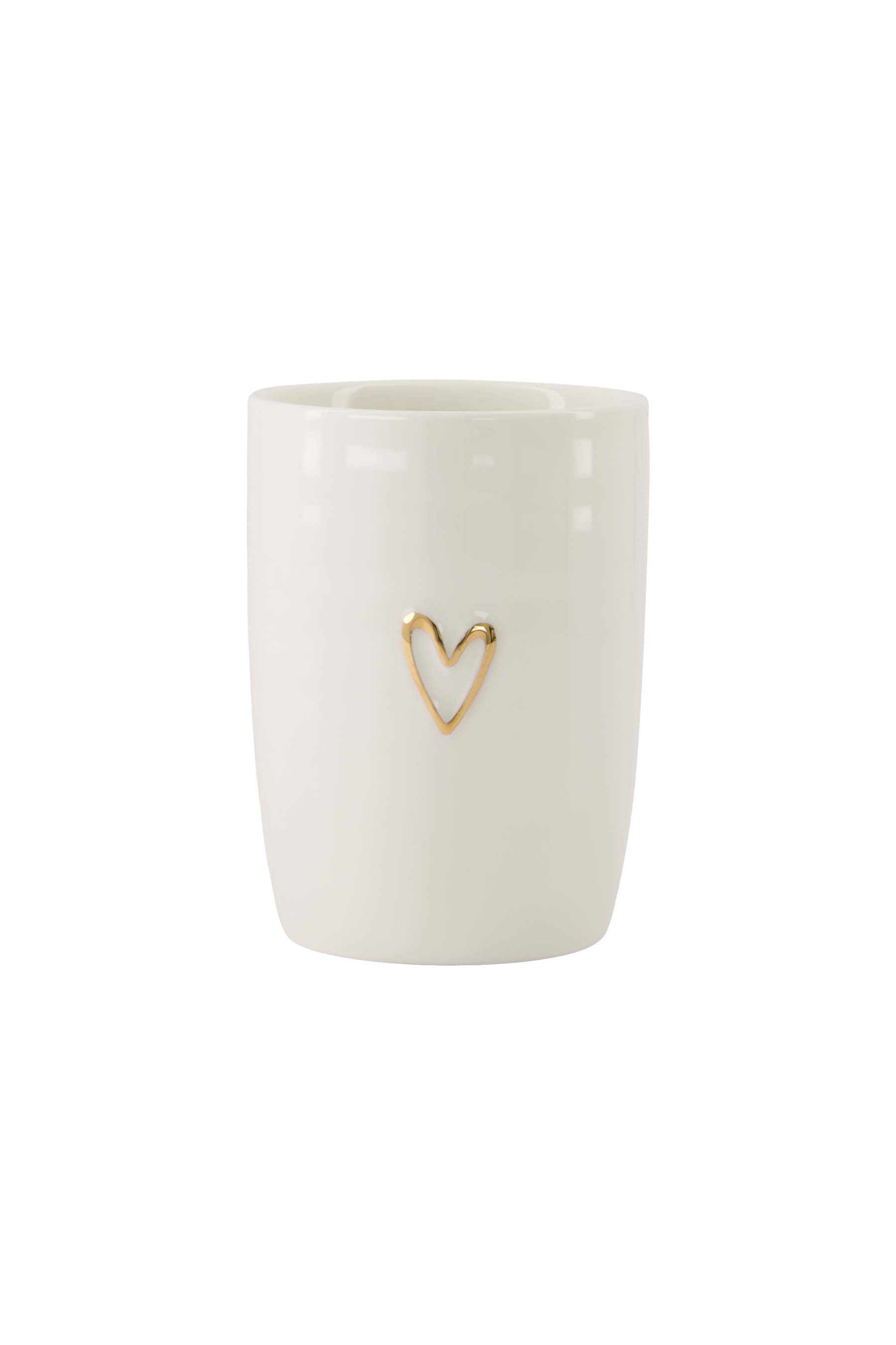 ZUSSS koffiemok open hartje wit/goud