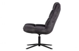 JOB DRAAIFAUTEUIL VELVET ANTRACIET