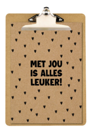 Poster A5 Met jou is alles leuker
